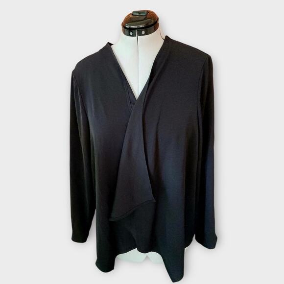 Philosphy Cardigan Womens 2X Black Open-Front Office Career Wear Lightweight NWT - Picture 2 of 6